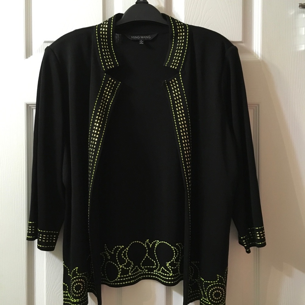 Black with rhinestones cardigan
